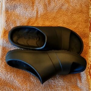 Sperry Black Slide Sandals Size 7/8